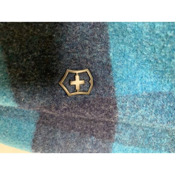 Rare Victorinox Mens Coat Medium Wool Blend Plaid Blue RD10715 - Picture 16 of 16